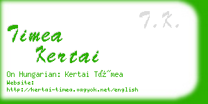 timea kertai business card